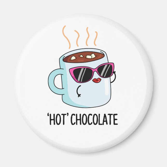 Aimant Chocolat Chaud Funny Chocolat Chaud Boire Pun (Devant)