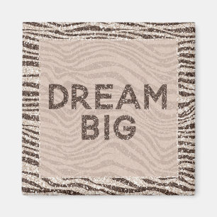 Aimant Chocolat Crème Brown Blush Zebra Parties scintill