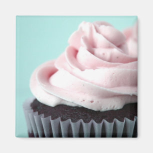 Aimant Chocolat Cupcake Rose Vanille Frosting