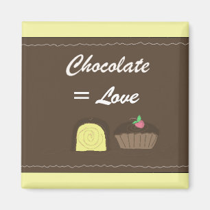 Aimant Chocolat Égal Amour