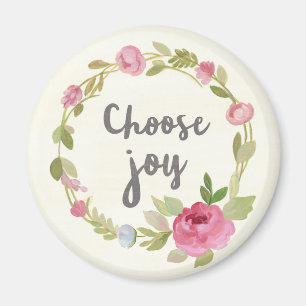 Aimant Choisissez les roses en pastel roses de la joie  