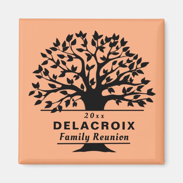 Aimant Choisissez une couleur Daté Famille Réunion Cadeau (Devant)