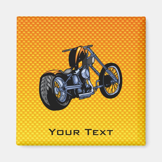 Aimant Chopper orange jaune (Devant)