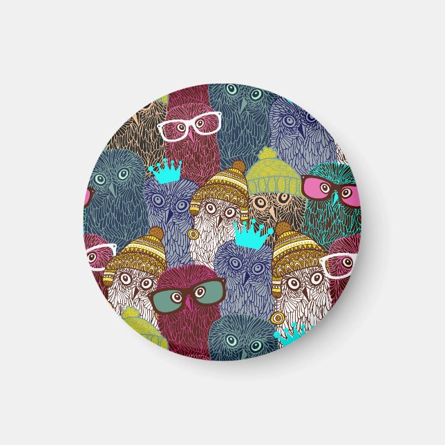 Aimant Chouette dans la couronne (Devant)