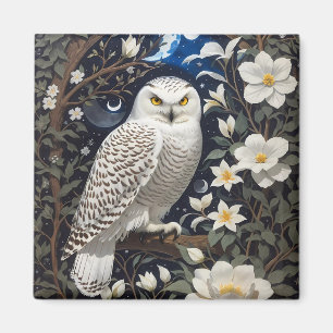 Aimant Chouette neigeuse Moonlight Moonflowers