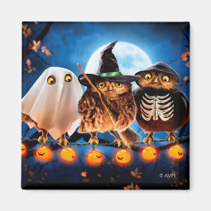 Aimant Chouettes d'Halloween