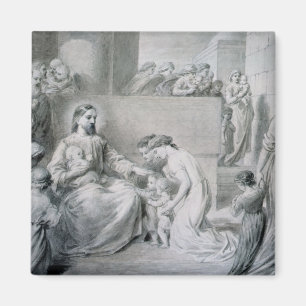 Aimant Christ Bénir les petits enfants