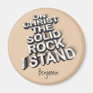 Aimant Christ roc solide citation biblique chrétienne typ