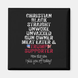 Aimant Christian Black Droght Trump Supporter Unwoke Un