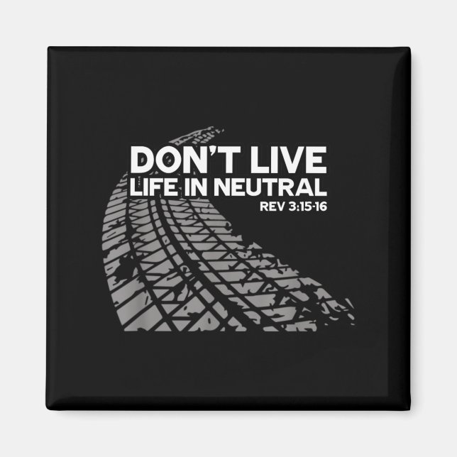 Aimant Christian Car Enthusiast Pastor - Don't Live Life  (Devant)