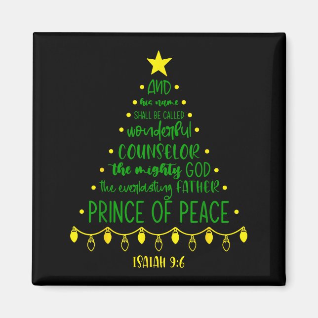 Aimant Christian Christmas Jesus Bible Names Xmas Tree Sh (Devant)
