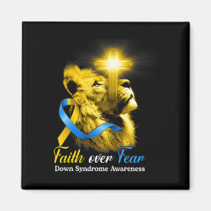 Aimant Christian Lion Cross Faith sur la peur Syndrome