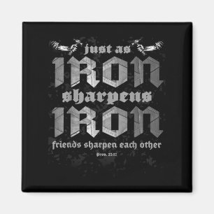 Aimant Christian Papa Iron Sharpens Iron Bible Proverbes 