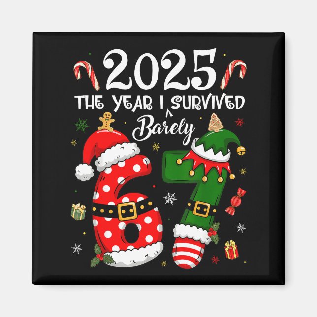 Aimant Christmas 2025 The Year I Barely Survived Six Seve (Devant)