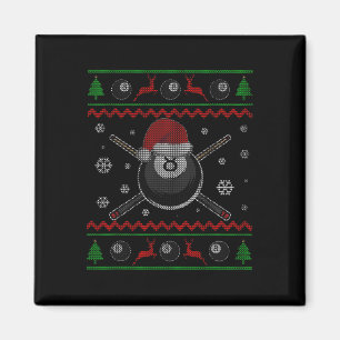 Aimant Christmas Billard Pool Snooker Sport Player Funn