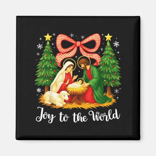 Aimant Christmas Christian Joy To The World Coquette Jesu (Devant)
