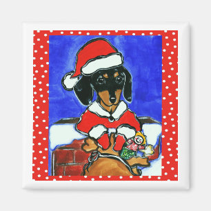 Aimant Christmas Dachshund