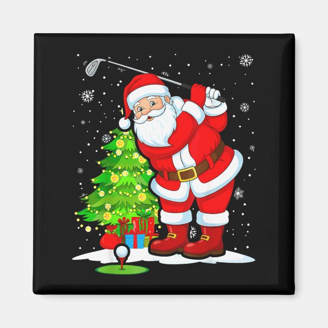 Aimant Christmas Golf Santa Golfer Xmas Funny Christmas G (Devant)