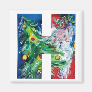AIMANT CHRISTMAS H LETTER / SANTA WITH CHRISTMAS TREE