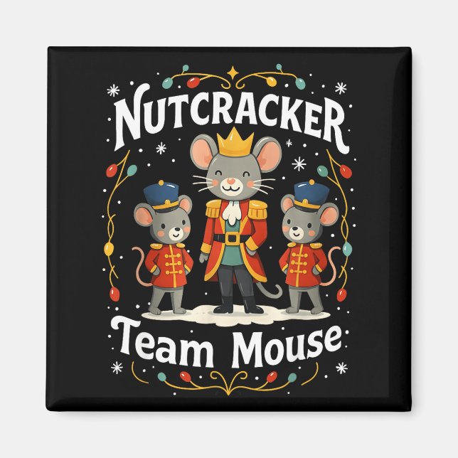 Aimant Christmas Nutcracker Team Mouse Funny Soldier Xmas (Devant)