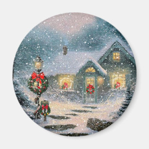 Aimant Christmas Winter Cottage