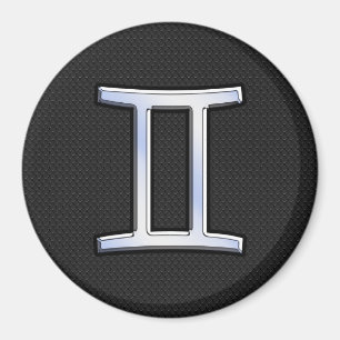 Aimant Chrome comme Gemini signe Zodiac