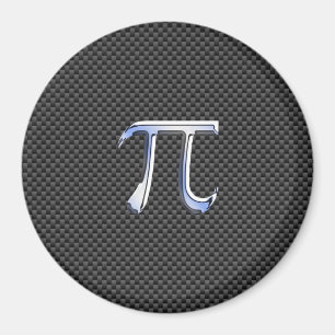 Aimant Chrome comme symbole Pi sur l'impression de fibre 