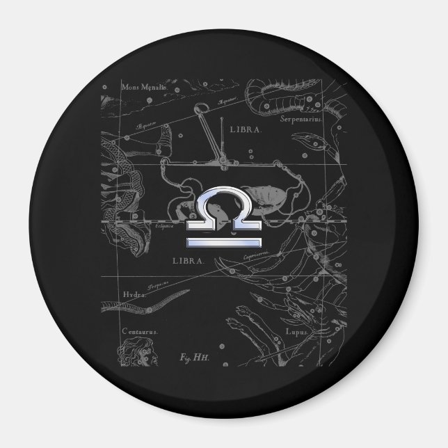 Aimant Chrome like Libra Zodiac (Devant)