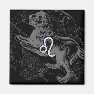 Aimant Chrome Style Leo Zodiac Connexion Hevelius