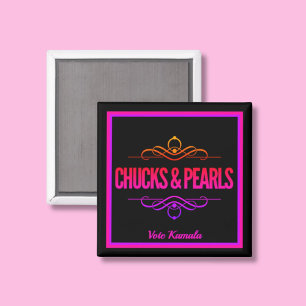 Aimant Chucks & Perles Voter Kamala Black