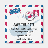 Chypre Air Mail Wedding Enregistrer la date