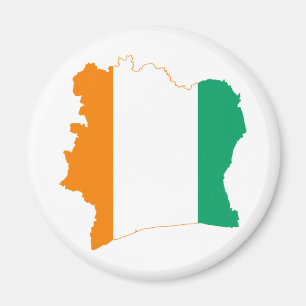 Aimant Ci de carte de drapeau de d'Ivoire de Cote