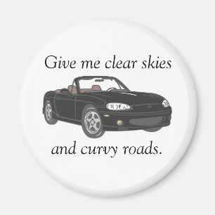 Aimant Cieux clairs et noir sinueux de routes