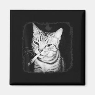Aimant Cigarette Kitten Gang Chat Fumer Cigarette Drôle