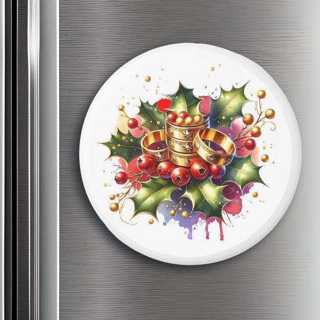 Aimant Cinq anneaux d'or | Douze jours de Noël (Créateur téléchargé)