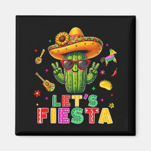 Aimant Cinq mai cactus mexicain drôle fiestaCinc