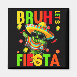 Aimant Cinq mai mexicain cactus drôle allons fiestaCinc