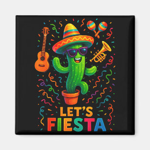 Aimant Cinq mai mexicain cactus party drôle letsCinco
