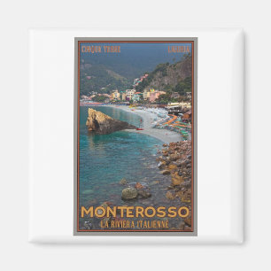 Aimant Cinque Terre - plage de Monterosso de matin