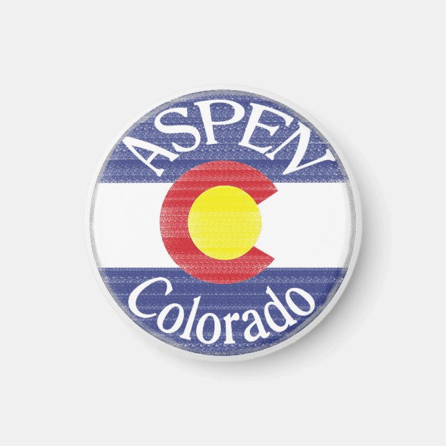Aimant circulaire Aspen Colorado (Devant)
