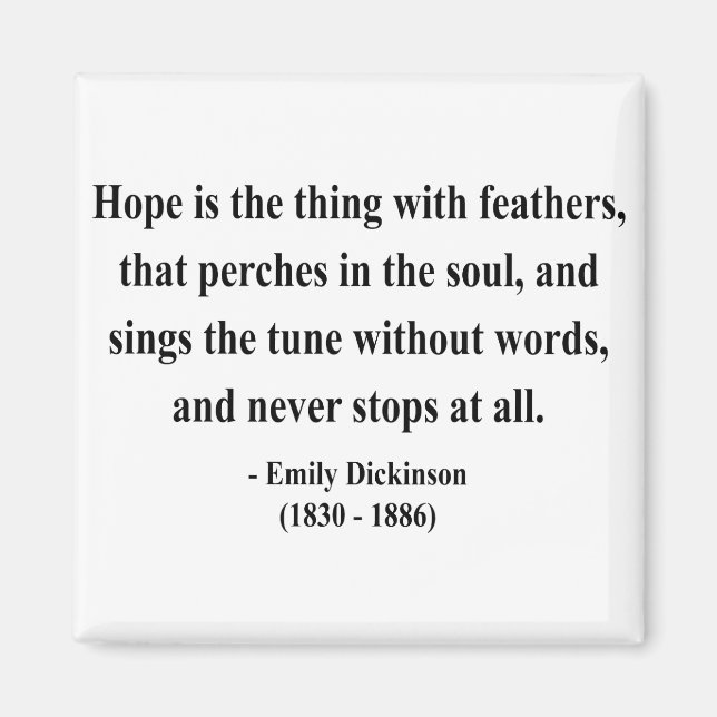 Aimant Citation 1a d'Emily Dickinson (Devant)