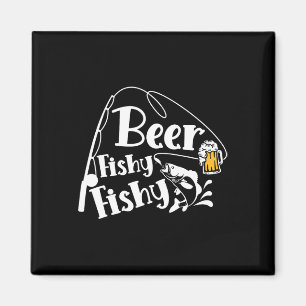 Aimant Citation Amoureux de Bière Poisson Drôle de Pêche