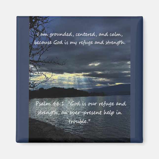 Aimant Citation d'affirmation chrétienne et Bible corresp (Devant)