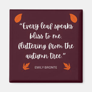 Aimant Citation d'automne Emily Bronte