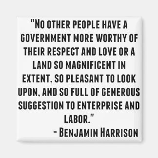 Aimant Citation de Benjamin Harrison