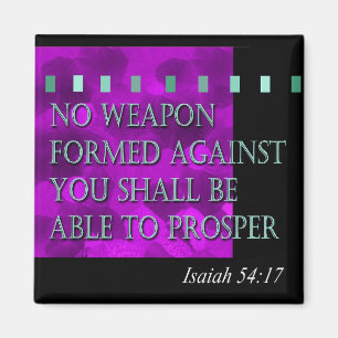 Aimant "Citation de bible - 54:17 d'Isaïe" par Cheryl