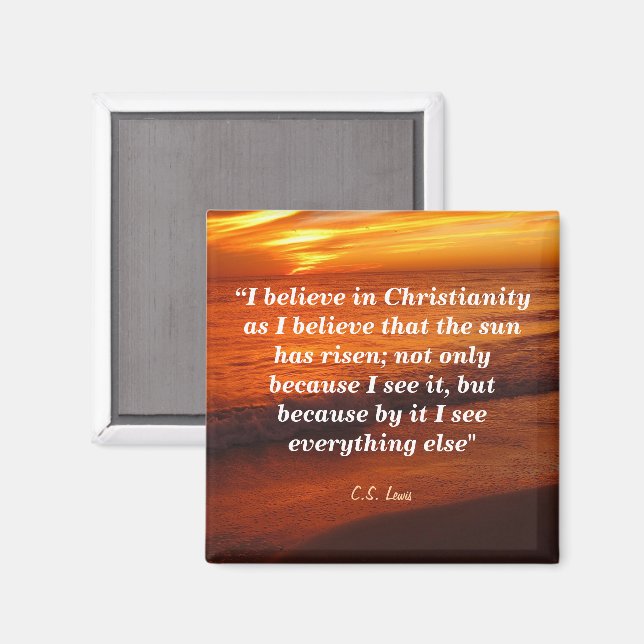 Aimant Citation De C. S. Lewis Sur Le Christianisme (Recto/Verso)