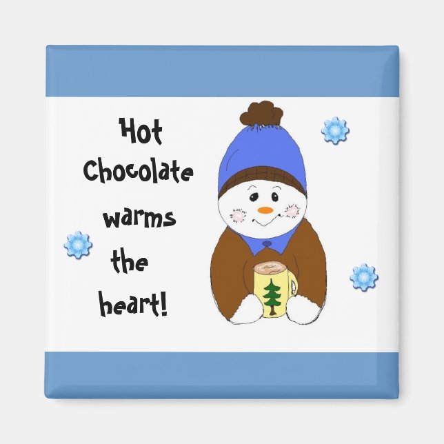 Aimant Citation de chocolat chaud (Devant)