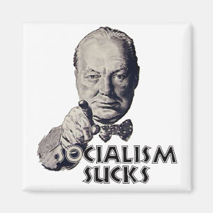 Aimant Citation de Churchill : Le socialisme suce !