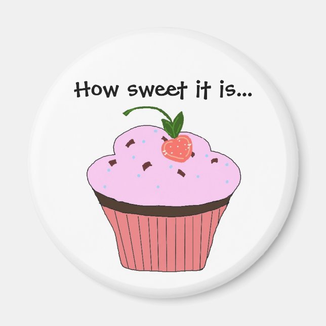 Aimant Citation de Cupcake (Devant)